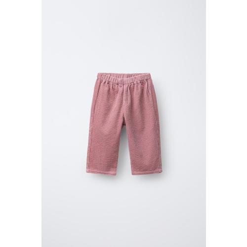 THICK CORDUROY PANTS - Pink | ZARA United States