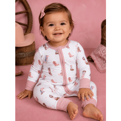 2-Way Zip Romper, Buckarette Boots – SpearmintLOVE
