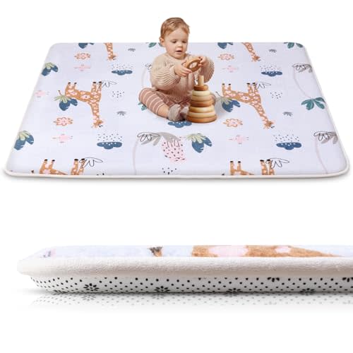 SEPARO Thick Baby Play Mat for Floor,50x50 Playpen Mat,Safe,Tummy Time Mats | Ultra Soft Support&Plush Feel Playmat for Baby,Tummy Time Foam Mats,Non-Slip Cushioned for Infant,Kids and Toddler Crawling