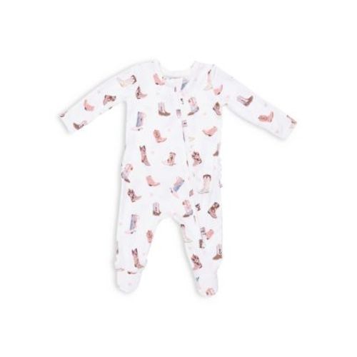 Girls' Buckarette Boots 2 Way Zip Ruffled Back Footie - Baby
