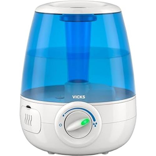 Vicks Filter-Free Ultrasonic Cool Mist Humidifier, Medium Room, 1.2 Gallon Tank-Humidifier for Baby and Kids Rooms, Bedrooms and More.