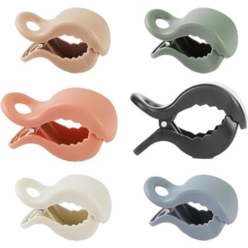6pcs Colorful Stroller Clips Pegs to Hook Muslin and Toys Seat Cover, Blanket Clips, Car Seat Cover Clip, Plastic Universal Clip, Nursing Cover, Pram Toy Holder, Blanket Clamp.