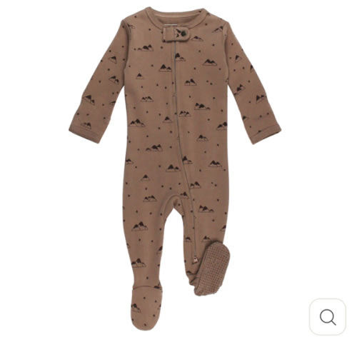 Latte Mountain | Organic Zipper Footie – L'ovedbaby
