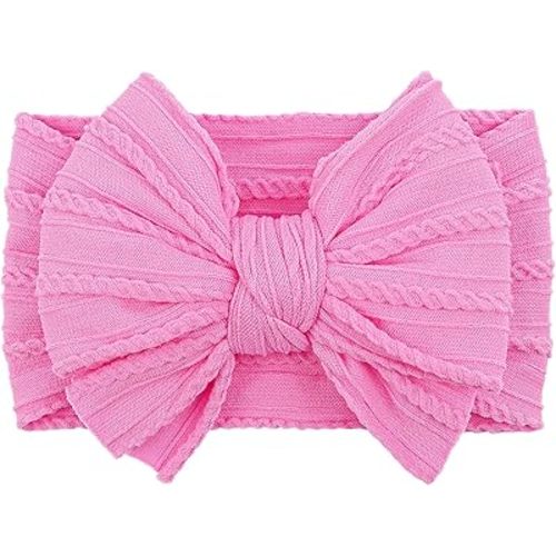LemonSpace Handmade Baby Girls Bows Soft Stretchy Nylon Hair Bands Hair Accessories Baby headbands with Bows for Newborn Baby Girls Infant Toddlers Kids(Pink