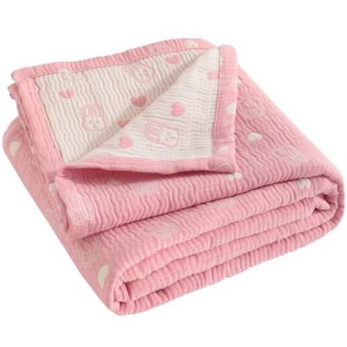 3 Layer Muslin Cotton Toddler Blanket, Super Soft and Warm Crib Blanket - NTBAY