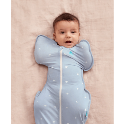 Swaddle Up™ 1.0 TOG Viscose from Bamboo - Mist Blue Boats