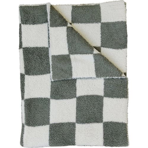 Checkered Plush Baby Blanket