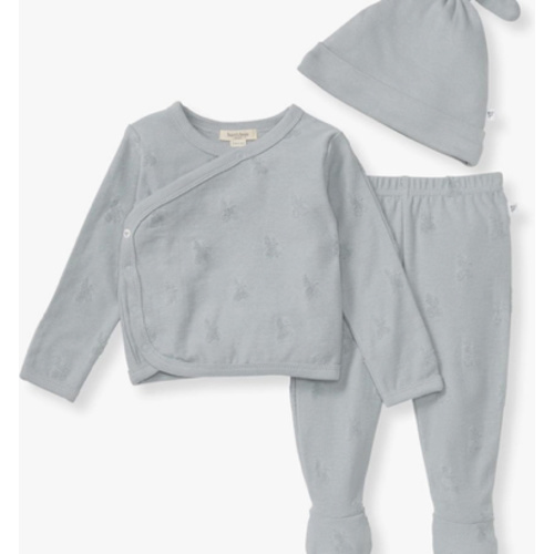 Burt's Bees Baby baby-girls Unisex Baby Take Me Home Set, 3-piece Top, Pant, and Hat Bundle