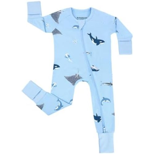 BubblePanda Baby Pajamas Rayon Made From Bamboo Footie Sleepers Girls Boys