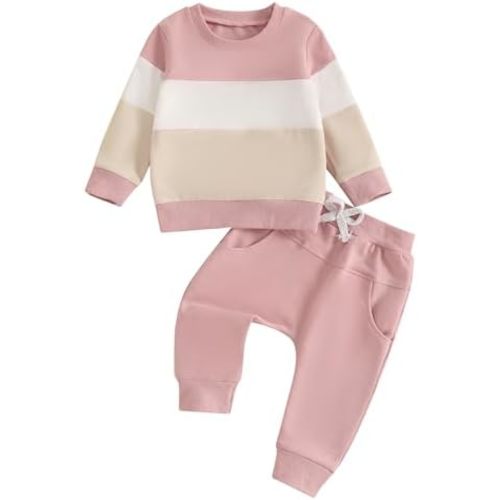 Newborn Infant Baby Boys Fall Outfits Long Sleeve Sweatshirt Elastic Pants Suit Toddler Spring Clothes Set