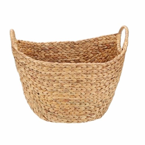 allen + roth 14.5-in Depth x 20.5-in Width x 16.3-in Height Large Natural Water hyacinth Decorative Basket