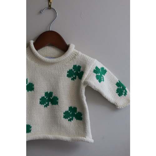 Roll Neck Shamrock Sweater – Caline for Kids