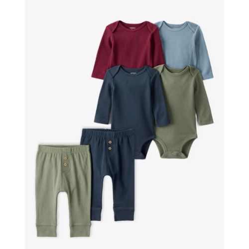 Baby Boy 6-Piece Multipack Bodysuits & Cotton Joggers Set - Multi - Carter's | Carter's