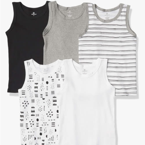 HonestBaby Multipack Muscle T-Shirts Sleeveless Tees 100% Organic Cotton for Infant Baby and Toddler Boys, Girls, Unisex