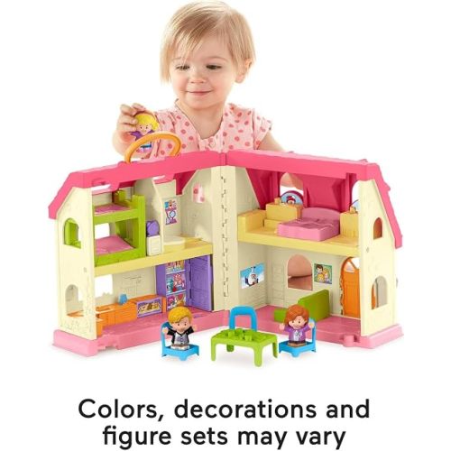 Fisher-Price Little People Toddler Toy Surprise & Sounds Home Musical Playhouse with Figures & Accessories for Pretend Play Kids Ages 1+ Years (Amazon Exclusive)