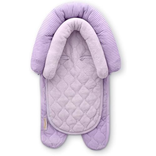 GoldBug Baby & Toddler 2-in-1 Car Seat Head Support - Plush Purple