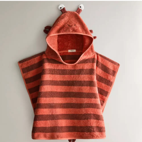 KIDS' LOBSTER BEACH PONCHO - Burgundy | ZARA United States