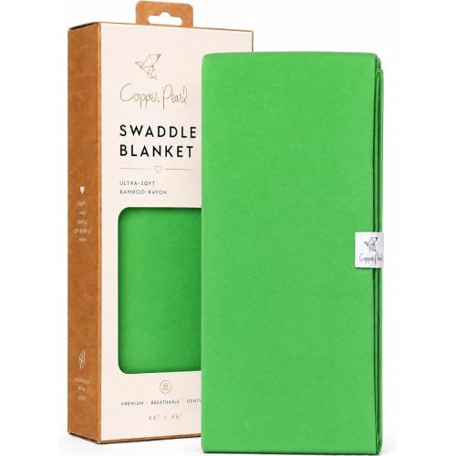 Copper Pearl Swaddle Blankets for Newborns | Soft Stretchy Receiving Blankets for Boys and Girls | Large 46 x 46 Inch Baby Blankets | Lightweight and Breathable Swaddles | Lime