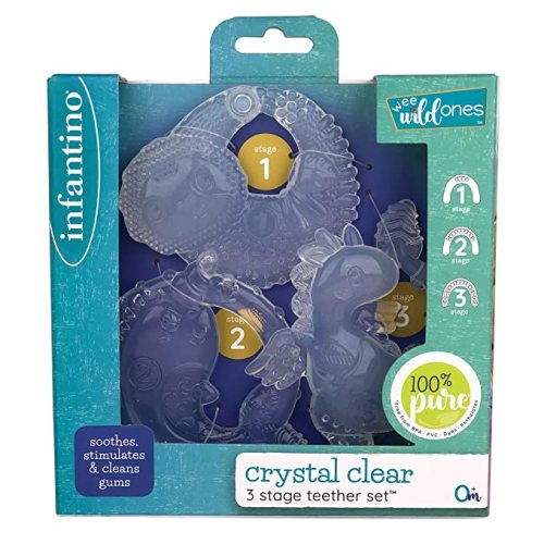 Infantino Crystal Clear 3 Stage Teether Set