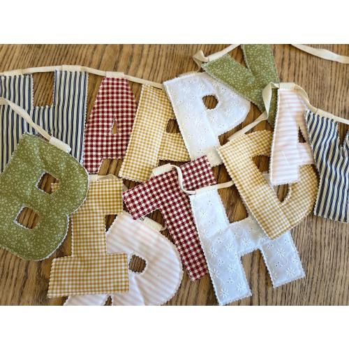 Fabric Happy Birthday Bunting