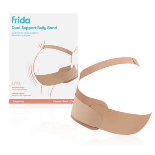 Frida Mom Dual Support Maternity Belly Band, Hip & Pelvis - Tan L/XL
