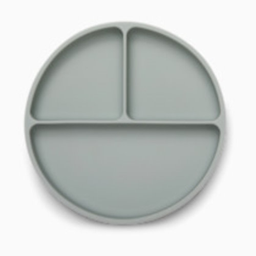 AEIOU Suction Divided Plate - Sage