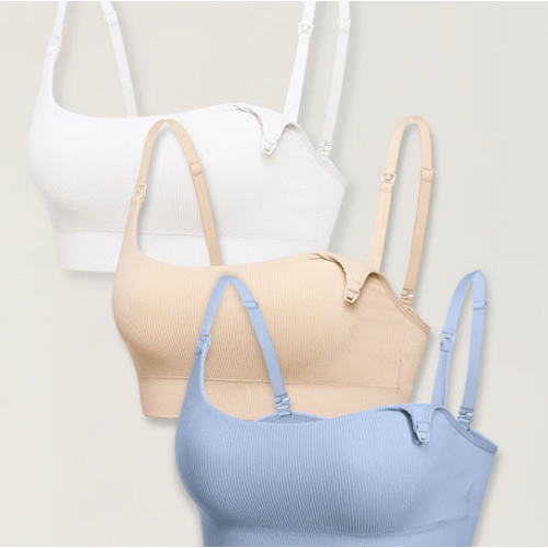 3 Pack Ribbed Nursing Bralette - 1