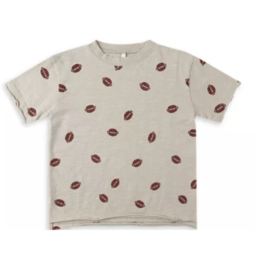 (Ford Matching) Boys' Football Print Raw Edge Tee - Little Kid