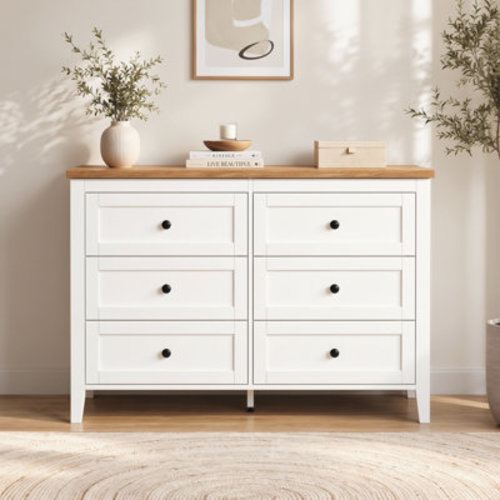 Red Barrel Studio® Kostival 6 - Drawer Dresser & Reviews | Wayfair