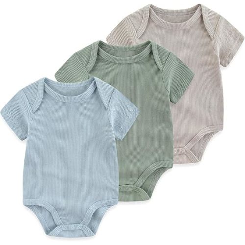 Baby Bodysuit Boy Girl Clothes Soft Newborn Infant Outfit Short Sleeve Romper