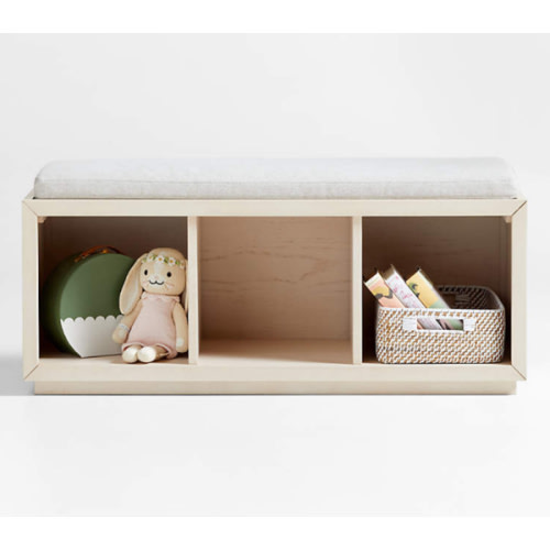 Cade Deep Brown Wood 3-Cube Stackable Bookcase