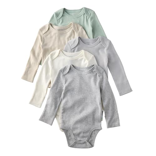 Butterblu Blake 5-Pack Long Sleeve Bodysuits​ 100% Organic Cotton Baby Boys & Girls