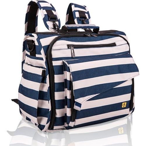 ALLCAMP Large Convertible Diaper Bag Tote & Stroller - Insulated Pockets, Spacious Organizer for Moms