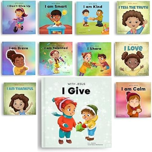 With Jesus Original Kids Bible Books Series – 11 Children Bible Books Bundle (Books 1–11) – Christian Books For Kids Set Featuring Practical Bible ... ... G.L. Charles and Good News Meditations Kids Paperback – March 11, 2025