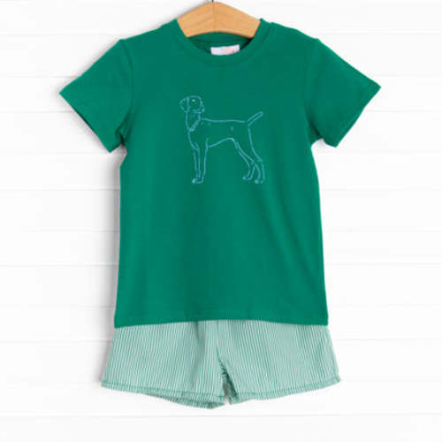 Track'em Short Set, Green Stripe – Stitchy Fish