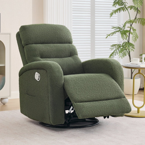 Ebern Designs Modern Swivel and Rocker Glider Recliner for Living Room & Reviews | Wayfair