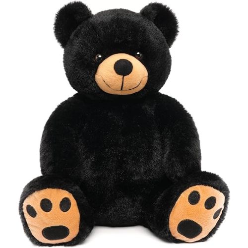Black Teddy Bear Stuffed Animals Plush Toys, Stuffed Black Bear, Teddy Bear Plush Toys for Boy Girl Kids Birthday