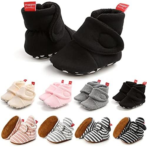 Baby Booties Infant Newborn Boys Girls Slippers Warm Crib Sock Shoes Indoor First Walkers Prewalker