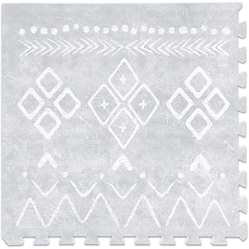 Lillefolk Baby Play Mat for Floor – 6x6ft Gray | Soft Non Toxic Premium EVA Foam Tiles for Tummy Time, Crawling & Playroom – Waterproof for Hard Floors Mat for Babies & Toddlers (9 Tiles)
