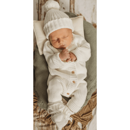 Baby knit romper 3 piece set