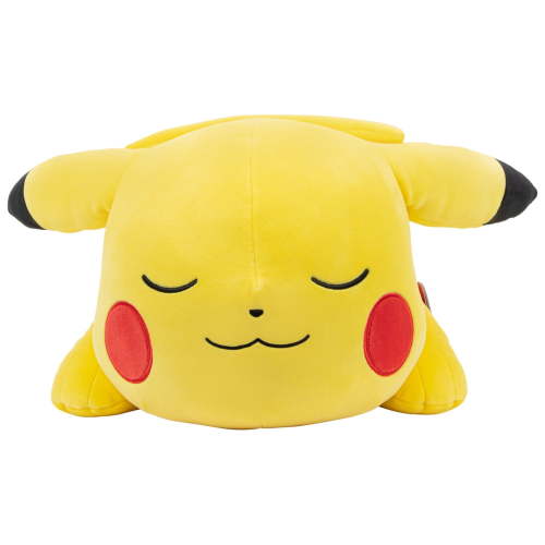 Free Shipping! Pokemon 18” Plush Sleeping Pikachu, Large Soft Cuddly Pokémon Toy for Travel and Kids