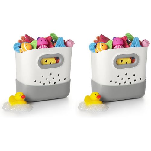 OXO Tot Stand Up Bath Toy Storage – Gray (Pack of 2)