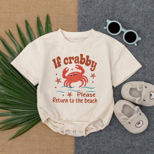Funny Summer Crab Baby Outfit, Matching Baby Bodysuit, Summer Beach Baby Romper, Crabby Baby Clothes, Newborn Gift Keepsake, Cute Baby Gift