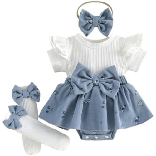 Smocked Bubble Romper Dress 6-9 months