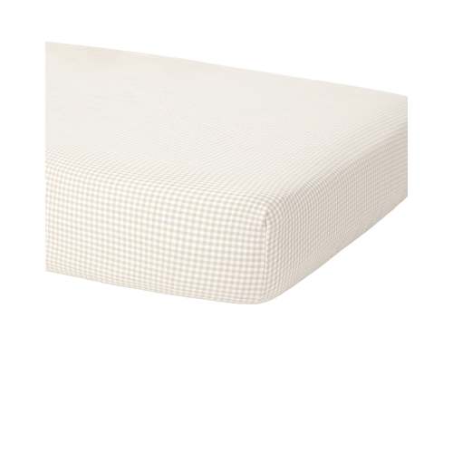 Oat Gingham Bamboo Crib Sheet - Sweet E's Children's Boutique