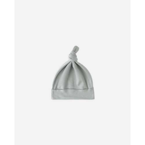 Knotted Baby Hat || Steel Blue – Quincy Mae