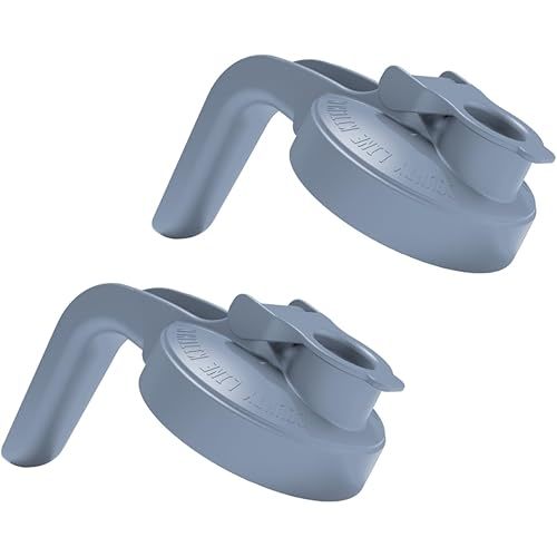 County Line Kitchen Wide Mouth Mason Jar Pour Spout Lid - Flip Cap Drinking/Canning Lids - Handle & Airtight Leak-Proof Seal - Accessories for Pitcher - Fits 32 oz & 64 oz, Sky Blue - 2 Pack