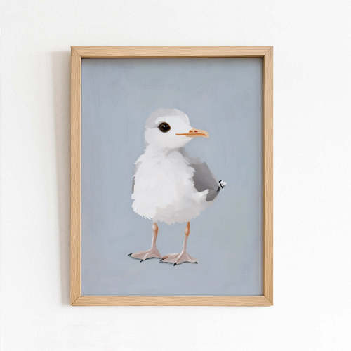Baby Seagull Summer Art Print