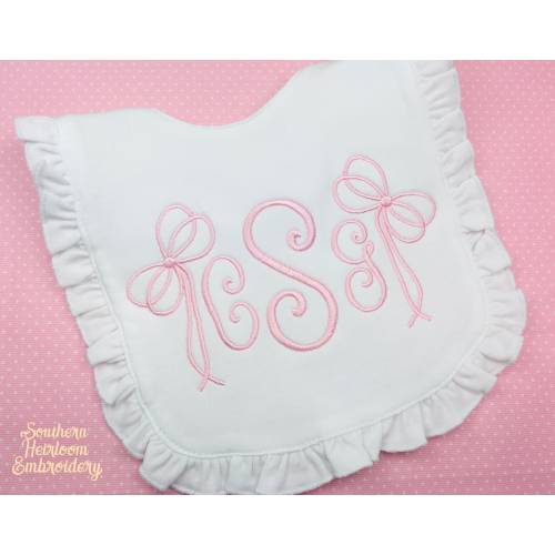 Monogram Bib Burp Cloth, Name Bib Burp Cloth, Baby Gift Set, Ruffle Bib Burp Cloth, Baby Shower Present