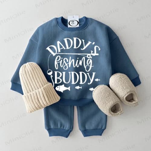 DADDY'S FISHING BUDDY Baby Blue Sweatsuit 2-piece Set